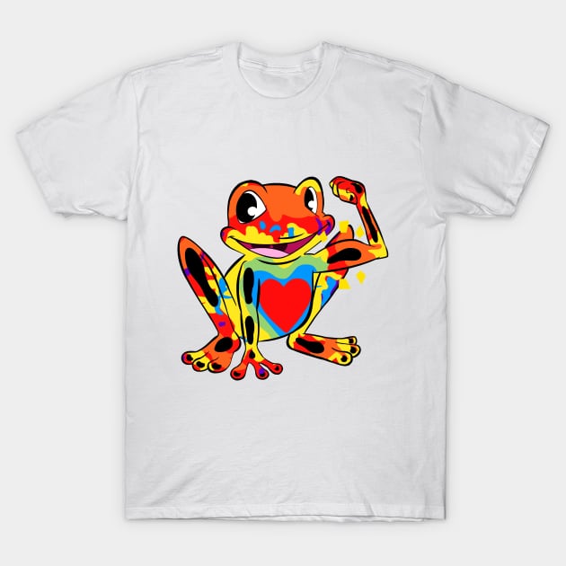 Happy Strong Frog T-Shirt by HappyFrogsCBD